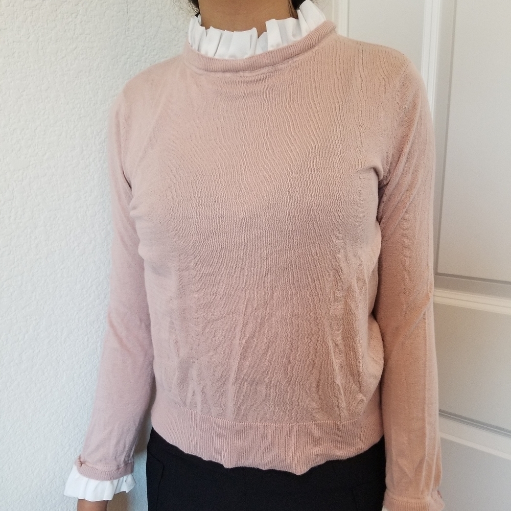 Pink Frill Collar Top